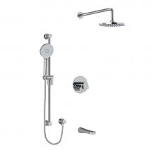 Riobel KIT1345ODC-EX - Type T/P (thermostatic/pressure balance) 1/2'' coaxial 3-way system with hand shower rai