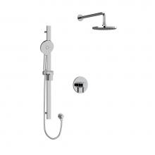 Riobel KIT323PXTMC-EX - Type T/P (thermostatic/pressure balance) 1/2'' coaxial 2-way system with hand shower and