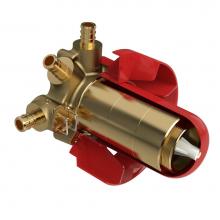 Riobel R45SX - 3-way Type T/P (thermostatic/pressure balance) coaxial valve rough without cartridge PEX