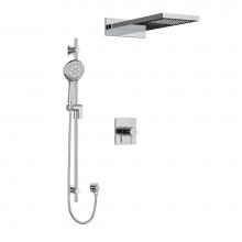 Riobel KIT2745PATQC-EX - Type T/P (thermostatic/pressure balance) 1/2'' coaxial 3-way system with hand shower rai