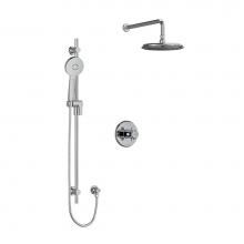 Riobel KIT323MMRDXC-SPEX - Type T/P (thermostatic/pressure balance) 1/2'' coaxial 2-way system with hand shower and