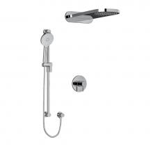 Riobel KIT2745RUTMKNC-EX - Type T/P (thermostatic/pressure balance) 1/2'' coaxial 3-way system with hand shower rai