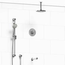 Riobel KIT#1345CSTMC-6-EX - Type T/P (thermostatic/pressure balance) 1/2'' coaxial 3-way system with hand shower rai