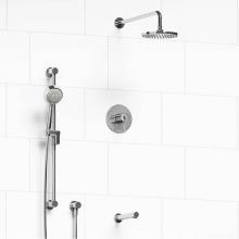 Riobel KIT#1345CSTMC-EX - Type T/P (thermostatic/pressure balance) 1/2'' coaxial 3-way system with hand shower rai