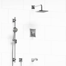Riobel KIT#1345EFC-EX - Type T/P (thermostatic/pressure balance) 1/2'' coaxial 3-way system with hand shower rai