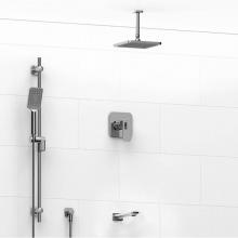 Riobel KIT#1345EQC-6-EX - Type T/P (thermostatic/pressure balance) 1/2'' coaxial 3-way system with hand shower rai