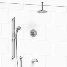 Riobel KIT#1345GNC-6 - Type T/P (thermostatic/pressure balance) 1/2'' coaxial 3-way system with hand shower rai