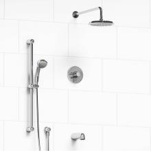 Riobel KIT#1345GNC-SPEX - Type T/P (thermostatic/pressure balance) 1/2'' coaxial 3-way system with hand shower rai