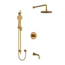 Riobel KIT#1345MMRD+BG-6-EX - Type T/P (thermostatic/pressure balance) 1/2'' coaxial 3-way system with hand shower rai