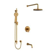Riobel KIT#1345MMRDJBG-SPEX - Type T/P (thermostatic/pressure balance) 1/2'' coaxial 3-way system with hand shower rai