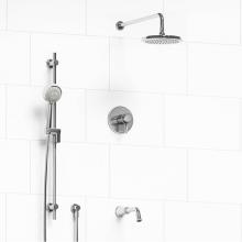 Riobel KIT#1345MMRDJC - Type T/P (thermostatic/pressure balance) 1/2'' coaxial 3-way system with hand shower rai