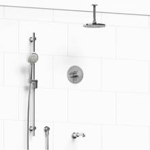 Riobel KIT#1345PATMC-6 - Type T/P (thermostatic/pressure balance) 1/2'' coaxial 3-way system with hand shower rai