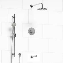 Riobel KIT#1345PATMC - Type T/P (thermostatic/pressure balance) 1/2'' coaxial 3-way system with hand shower rai