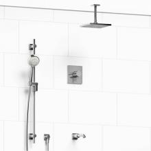 Riobel KIT#1345PATQC-6-SPEX - Type T/P (thermostatic/pressure balance) 1/2'' coaxial 3-way system with hand shower rai