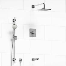 Riobel KIT#1345PATQC-SPEX - Type T/P (thermostatic/pressure balance) 1/2'' coaxial 3-way system with hand shower rai