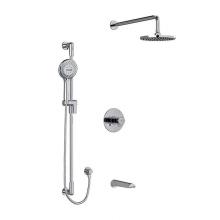 Riobel KIT#1345PBC-SPEX - Type T/P (thermostatic/pressure balance) 1/2'' coaxial 3-way system with hand shower rai