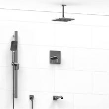 Riobel KIT#1345PFTQC-6-SPEX - Type T/P (thermostatic/pressure balance) 1/2'' coaxial 3-way system with hand shower rai