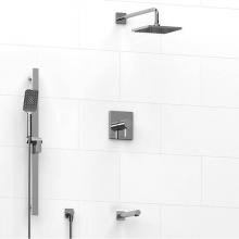 Riobel KIT#1345PFTQC-SPEX - Type T/P (thermostatic/pressure balance) 1/2'' coaxial 3-way system with hand shower rai