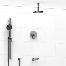 Riobel KIT#1345PXTMC-6-EX - Type T/P (thermostatic/pressure balance) 1/2'' coaxial 3-way system with hand shower rai
