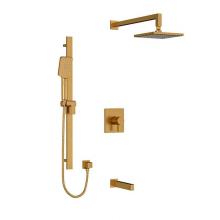 Riobel KIT#1345PXTQBG-EX - Type T/P (thermostatic/pressure balance) 1/2'' coaxial 3-way system with hand shower rai