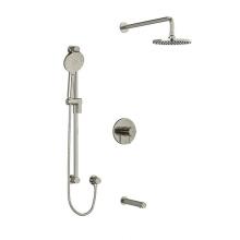 Riobel KIT#1345RUTMBN-6 - Type T/P (thermostatic/pressure balance) 1/2'' coaxial 3-way system with hand shower rai
