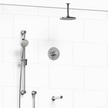 Riobel KIT#1345SYTMC-6-SPEX - Type T/P (thermostatic/pressure balance) 1/2'' coaxial 3-way system with hand shower rai