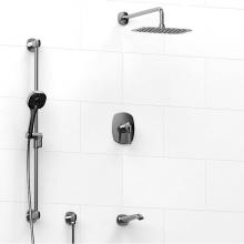 Riobel KIT#1345VYC-EX - Type T/P (thermostatic/pressure balance) 1/2'' coaxial 3-way system with hand shower rai