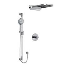 Riobel KIT#2745PBC-SPEX - Type T/P (thermostatic/pressure balance) 1/2'' coaxial 3-way system with hand shower rai