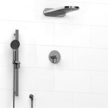 Riobel KIT#2745PXTMC-SPEX - Type T/P (thermostatic/pressure balance) 1/2'' coaxial 3-way system with hand shower rai