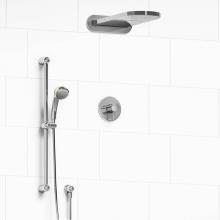 Riobel KIT#2745RTC - Type T/P (thermostatic/pressure balance) 1/2'' coaxial 3-way system with hand shower rai