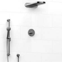 Riobel KIT#2745RUTMC - Type T/P (thermostatic/pressure balance) 1/2'' coaxial 3-way system with hand shower rai