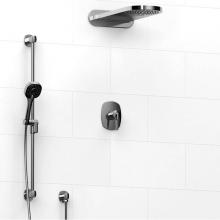 Riobel KIT#2745VYC-EX - Type T/P (thermostatic/pressure balance) 1/2'' coaxial 3-way system with hand shower rai