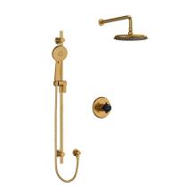 Riobel KIT#323MMRD+BGBK-SPEX - Type T/P (thermostatic/pressure balance) 1/2'' coaxial 2-way system with hand shower and