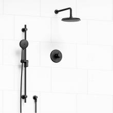 Riobel KIT#323MMRD+BK-EX - Type T/P (thermostatic/pressure balance) 1/2'' coaxial 2-way system with hand shower and