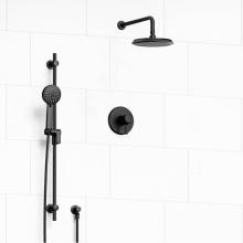 Riobel KIT#323MMRDLBK - Type T/P (thermostatic/pressure balance) 1/2'' coaxial 2-way system with hand shower and