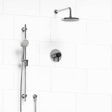 Riobel KIT#323MMRDLCBK - Type T/P (thermostatic/pressure balance) 1/2'' coaxial 2-way system with hand shower and