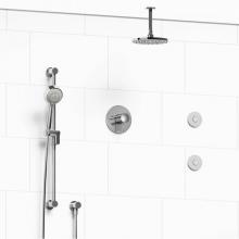 Riobel KIT#3545EDTMC-6-SPEX - Type T/P (thermostatic/pressure balance) 1/2'' coaxial 3-way system, hand shower rail, e