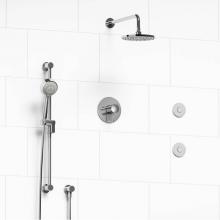 Riobel KIT#3545EDTMC-SPEX - Type T/P (thermostatic/pressure balance) 1/2'' coaxial 3-way system, hand shower rail, e