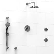 Riobel KIT#3545GSC-SPEX - Type T/P (thermostatic/pressure balance)  1/2'' coaxial 3-way system, hand shower rail,