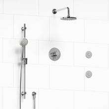 Riobel KIT#3545PATMC - Type T/P (thermostatic/pressure balance) 1/2'' coaxial 3-way system, hand shower rail, e