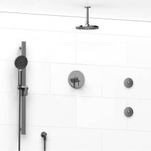 Riobel KIT#3545PXTMC-6-SPEX - Type T/P (thermostatic/pressure balance) 1/2'' coaxial 3-way system, hand shower rail, e