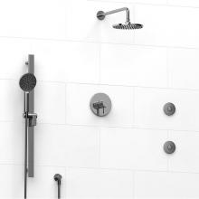 Riobel KIT#3545PXTMC-SPEX - Type T/P (thermostatic/pressure balance) 1/2'' coaxial 3-way system, hand shower rail, e
