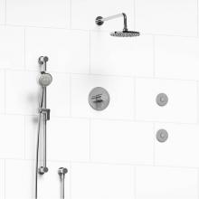 Riobel KIT#3545SYTMC-EX - Type T/P (thermostatic/pressure balance) 1/2'' coaxial 3-way system, hand shower rail, e