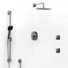 Riobel KIT#3545VYC-SPEX - Type T/P (thermostatic/pressure balance) 1/2'' coaxial 3-way system, hand shower rail, e