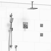 Riobel KIT#3545ZOTQC-6-EX - Type T/P (thermostatic/pressure balance) 1/2'' coaxial 3-way system, hand shower rail, e