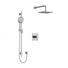Riobel KIT323PATQC - Type T/P (thermostatic/pressure balance) 1/2'' coaxial 2-way system with hand shower and