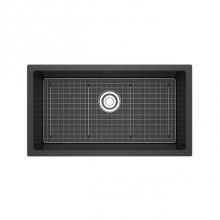 Riobel FAUM3318BK - Fonsa™ 33'' Quartz Single Bowl Undermount Kitchen Sink