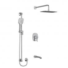 Riobel KIT1345VYC - Type T/P (thermostatic/pressure balance) 1/2'' coaxial 3-way system with hand shower rai