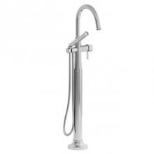 Riobel MMRD39JC-EX - 2-way Type T (thermostatic) coaxial floor-mount tub filler with hand shower