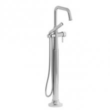 Riobel MMSQ39JC-EX - 2-way Type T (thermostatic) coaxial floor-mount tub filler with hand shower